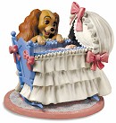 WDCC Lady And The Tramp Lady And Cradle Welcome Little Darling