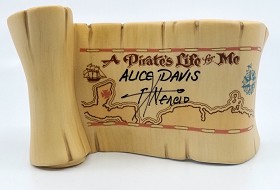 WDCC Disney Classics_Pirates Of The Caribbean A Pirates Life For Me Title Scroll Signed By Alice Davis, and Pacheo