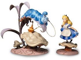 WDCC Disney Classics_Alice In Wonderland Caterpillar & Alice Who R U And Properly Polite