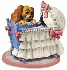 WDCC Disney Classics_Lady And The Tramp Lady And Cradle Welcome Little Darling