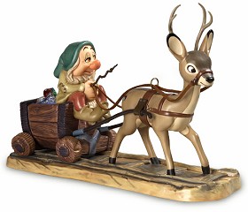 WDCC Disney Classics_Snow White Sleepy with Deer Drawn Cart In a Mine In a Mine