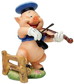 WDCC Disney Classics_Three Little Pigs Fiddler Pig Hey Diddle Diddle I Play On My Fiddle