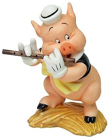 WDCC Disney Classics_Three Little Pigs Fifer Pig I Toot My Flute I Don't Give A Hoot